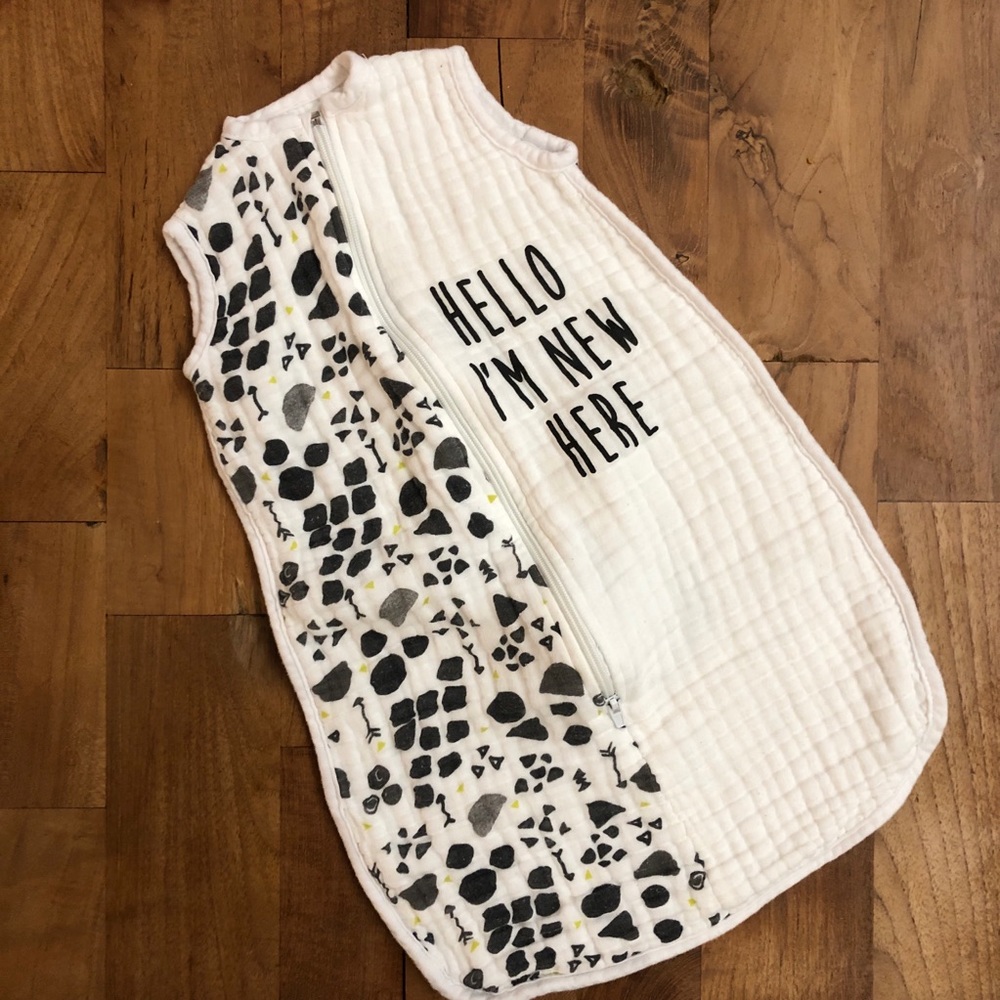 Chick Pea cotton muslin tribal sleep sack 0-3m